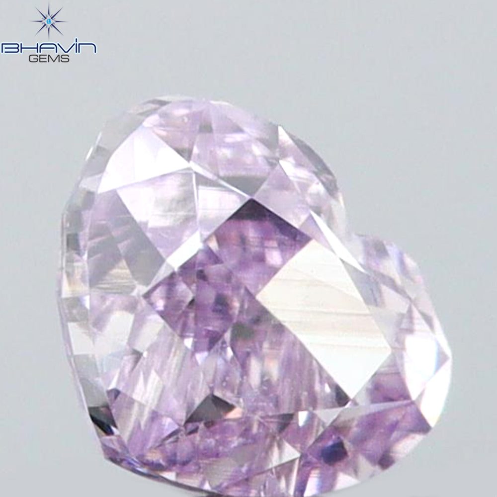 0.13 CT Heart Shape Natural Diamond Pink Color VS2 Clarity (2.95 MM)