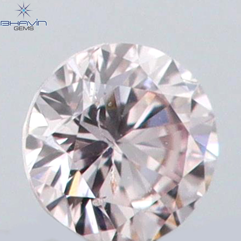 0.03 CT Round Shape Natural Diamond Pink (Argyle) Color SI1 Clarity (1.75 MM)
