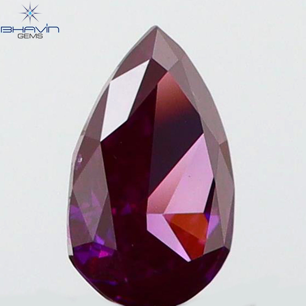 0.07 CT Pear Shape Natural Diamond Pink Color VS2 Clarity (3.22 MM)