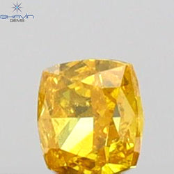 0.09 CT Cushion Shape Natural Loose Diamond Yellow Color SI2 Clarity (2.52 MM)