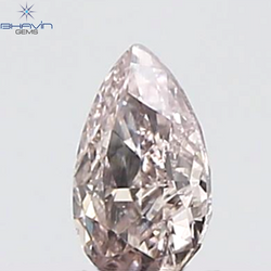 GIA Certified 0.26 CT Pear Diamond Brown Pink Color Natural Loose Diamond (5.34 MM)
