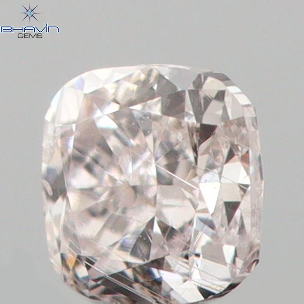0.09 CT Cushion Shape Natural Diamond Pink Color SI1 Clarity (2.44 MM)