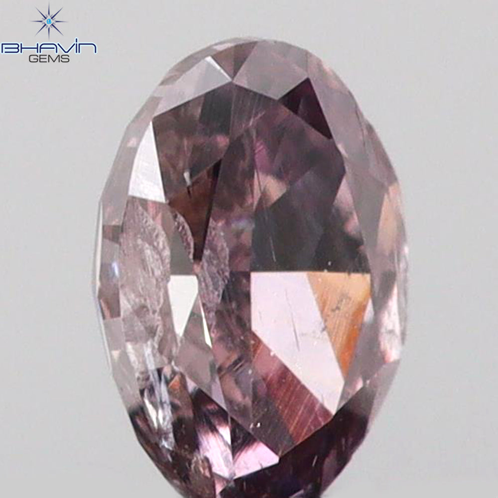 0.13 CT Oval Shape Natural Diamond Pink Color I1 Clarity (3.86 MM)