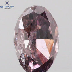 0.13 CT Oval Shape Natural Diamond Pink Color I1 Clarity (3.86 MM)