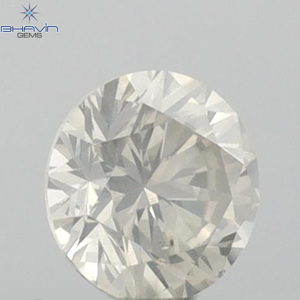 0.33 CT Round Shape Natural Loose Diamond White Color SI2 Clarity (4.37 MM)