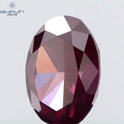 0.18 CT Oval Shape Natural Diamond Enhanced Pink Color SI1 Clarity (4.26 MM)