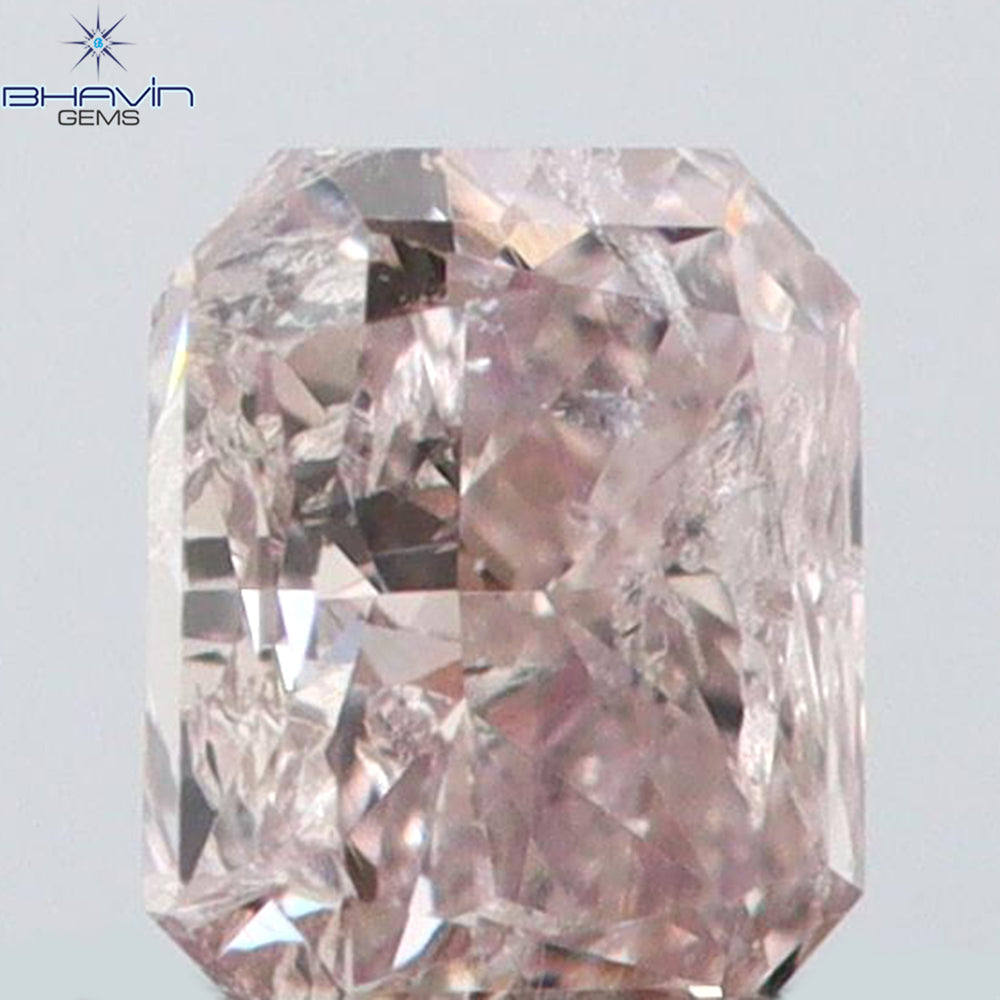 0.13 CT Radiant Shape Natural Diamond Pink Color SI2 Clarity (2.98 MM)