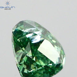 0.12 CT Heart Shape Natural Diamond Green Color SI2 Clarity (3.78 MM)