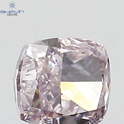 GIA Certified 0.25 CT Cushion Diamond Purplish Pink Color Natural Loose Diamond I1 Clarity (3.59 MM)