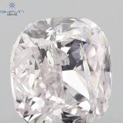 0.25 CT Cushion Shape Natural Diamond Pink Color I2 Clarity (3.70 MM)