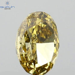 0.27 CT Oval Shape Natural Diamond Green (Chameleon) Color VS2 Clarity (4.42 MM)