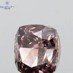 0.30 CT Cushion Shape Natural Diamond Pink Color SI1 Clarity (3.70 MM)