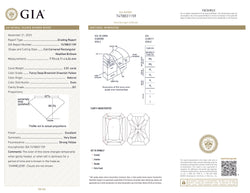 GIA Certified 2.01 CT Radiant Diamond Brownish Greenish Yellow (CHAMELEON) Color Natural Loose Diamond SI1 Clarity (7.73 MM)