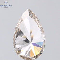 1.07 CT Pear Shape Natural Diamond Brown Color VVS1 Clarity (8.74 MM)