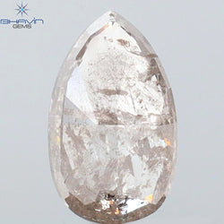 0.39 CT ペアシェイプ ナチュラル ルース ダイヤモンド ソルト アンド ペッパー カラー I3 クラリティ (5.27 MM)