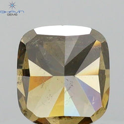 0.55 CT Cushion Shape Natural Diamond Brown Color SI1 Clarity (4.55 MM)