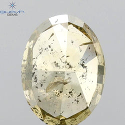 1.02 CT Oval Shape Natural Diamond Brown Yellow Color I3 Clarity (6.62 MM)