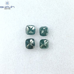 1.07 CT/4 Pcs Cushion Diamond Natural Diamond Blue Diamond Clarity I3 (3.85 MM)