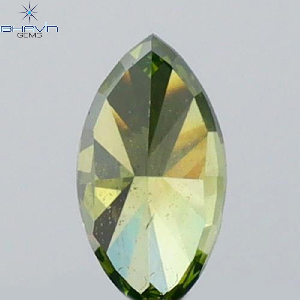 0.19 CT Marquise Shape Natural Diamond Green Color VS1 Clarity (5.04 MM)