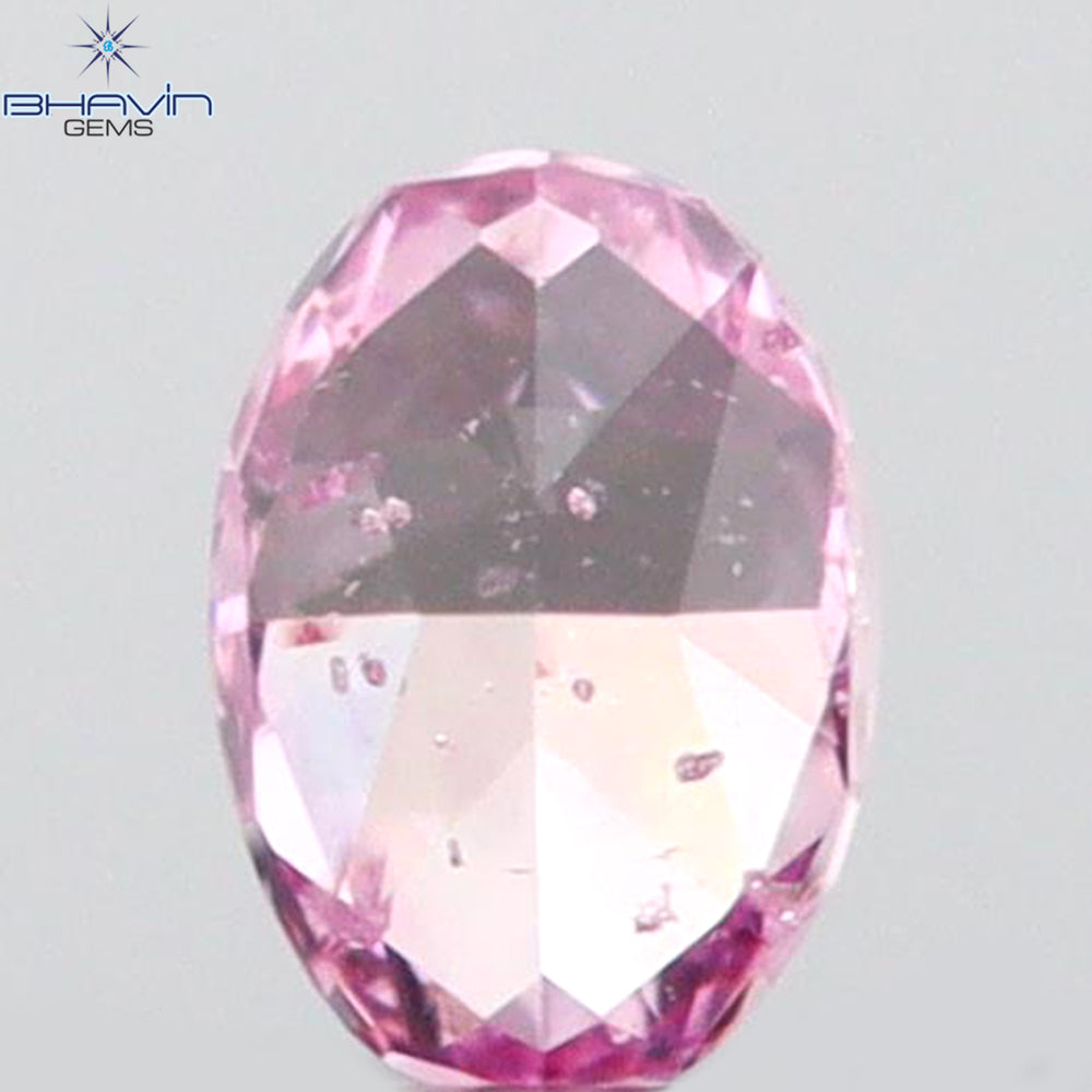 0.06 CT Oval Shape Natural Diamond VIVID Pink (Argyle) Color SI1 Clarity (2.70 MM)