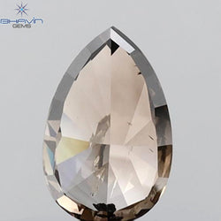 1.09 CT Pear Shape Natural Diamond Brown Color I2 Clarity (7.94 MM)
