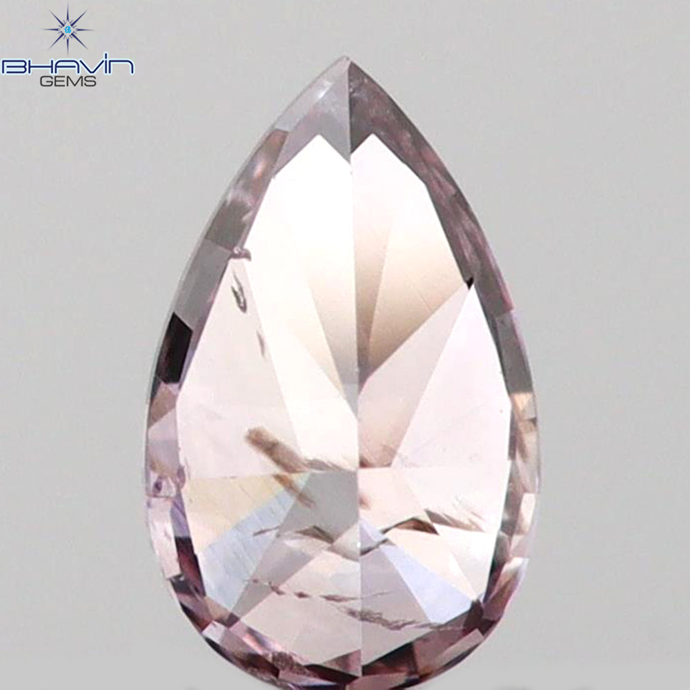 0.08 CT Pear Shape Natural Diamond Pink Color SI2 Clarity (3.73 MM)