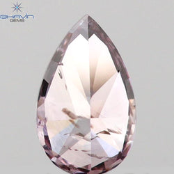 0.08 CT Pear Shape Natural Diamond Pink Color SI2 Clarity (3.73 MM)