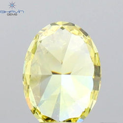 GIA Certified 0.37 CT Oval Shape Natural Diamond Yellow Color VS2 Clarity (4.89 MM)