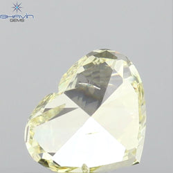 GIA Certified 1.00 CT Heart Diamond Yellow Color Natural Loose Diamond (6.30 MM)