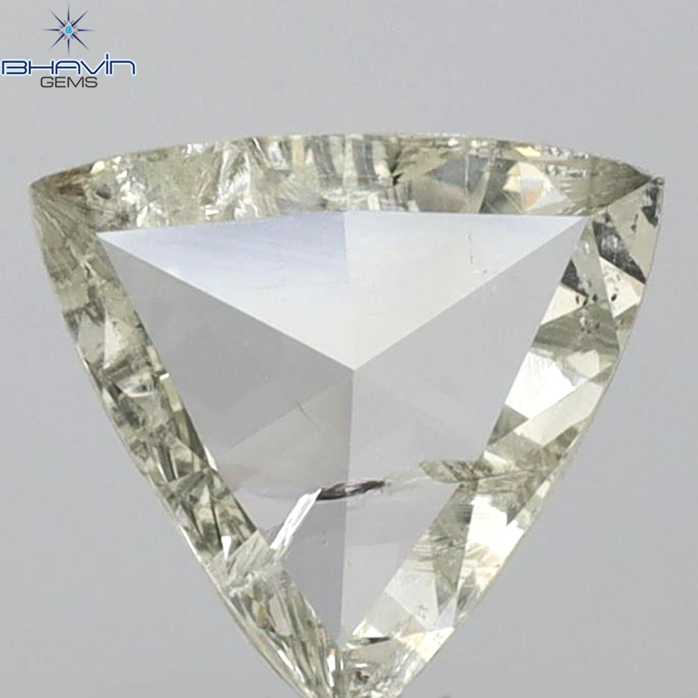0.12 CT トライアングル シェイプ ナチュラル ダイヤモンド グリーン カラー SI2 クラリティ (3.44 MM)