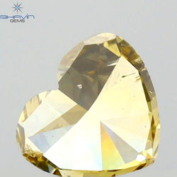 0.50 CT Heart Shape Natural Diamond Green (Chameleon) Color SI1 Clarity (5.23 MM)