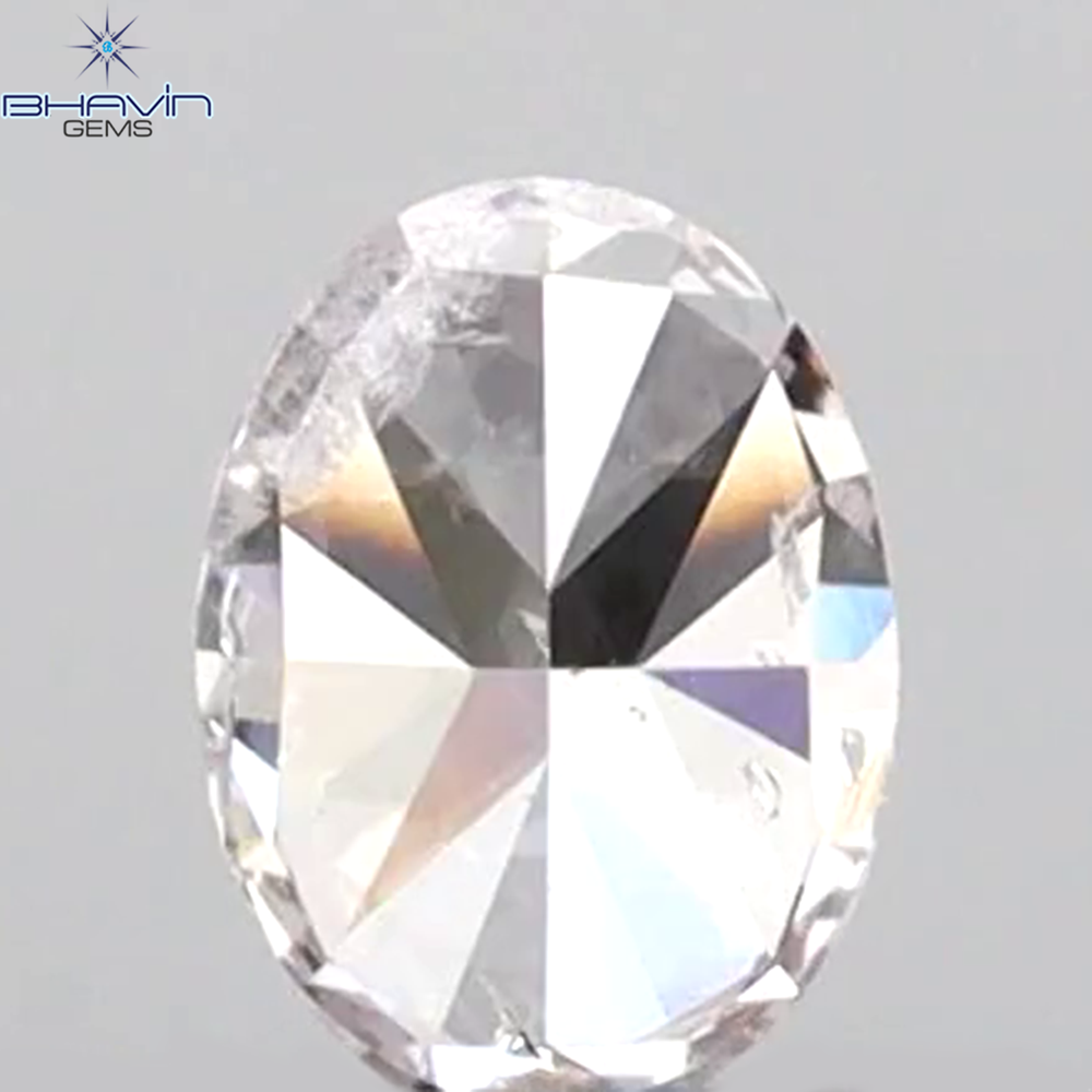 0.24 CT Oval Shape Natural Diamond Pink Color SI2 Clarity (4.33 MM)