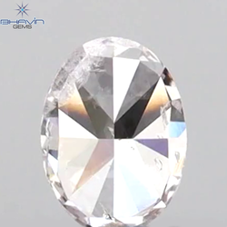 0.24 CT Oval Shape Natural Diamond Pink Color SI2 Clarity (4.33 MM)