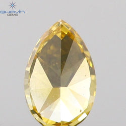 0.11 CT Pear Shape Natural Diamond Orange Color VS2 Clarity (3.82 MM)