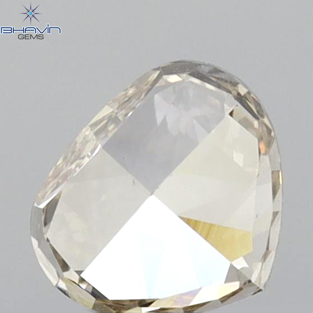 0.81 CT Heart Shape Natural Diamond Brown Color VS1 Clarity (4.94 MM)