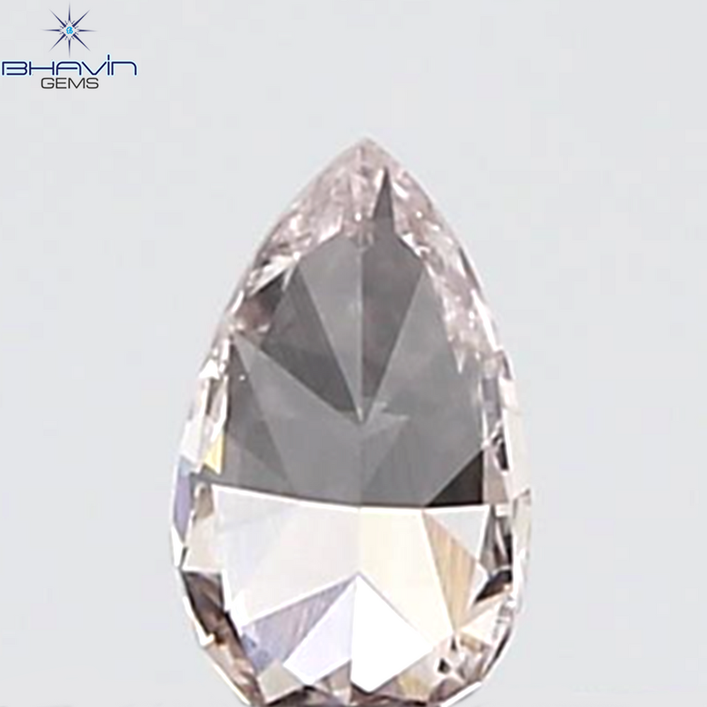 GIA Certified 0.26 CT Pear Diamond Brown Pink Color Natural Loose Diamond (5.34 MM)