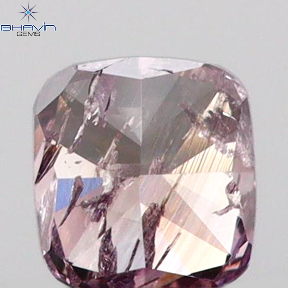 0.10 CT Cushion Shape Natural Diamond Pink Color I2 Clarity (2.72 MM)
