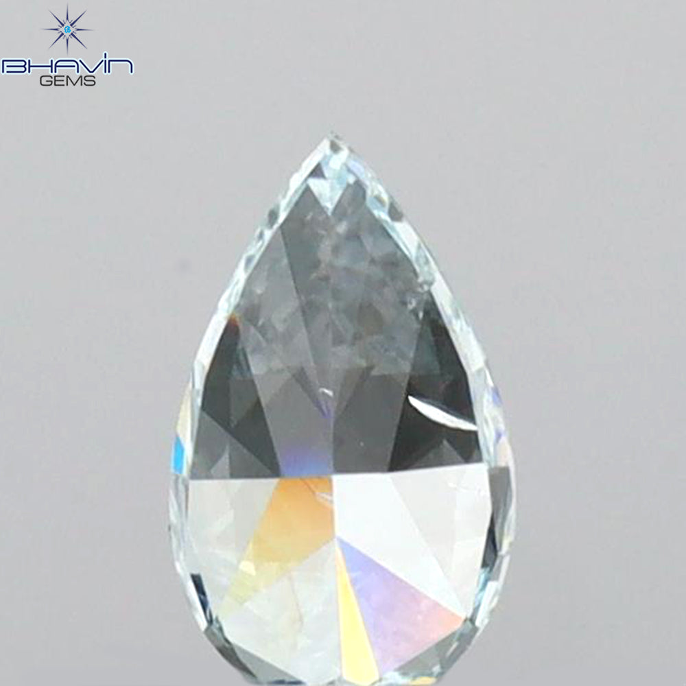 0.23 CT ペアシェイプ ナチュラル ダイヤモンド グリーン カラー I2 クラリティ (6.27 MM)