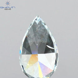 0.23 CT ペアシェイプ ナチュラル ダイヤモンド グリーン カラー I2 クラリティ (6.27 MM)