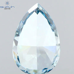 0.52 CT Pear Shape Natural Diamond Blue Color VS1 Clarity (6.43 MM)