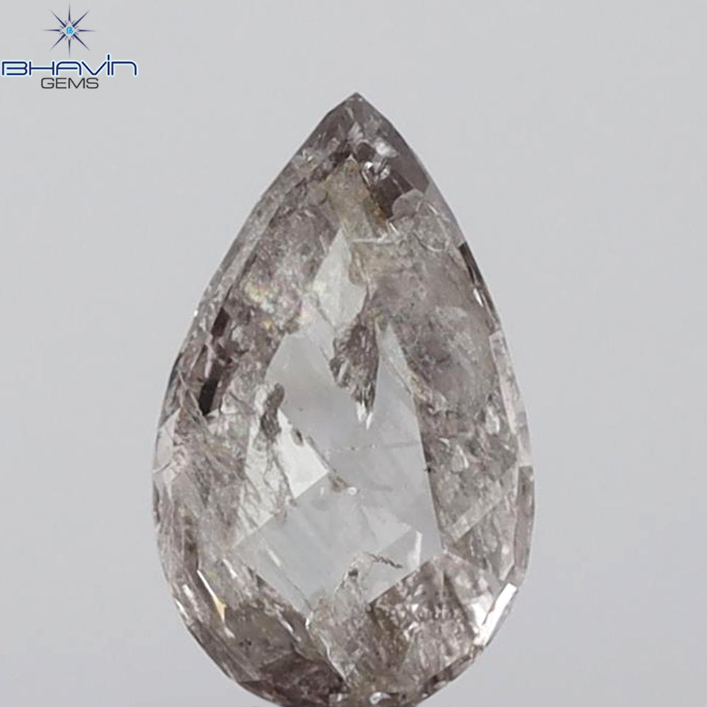 0.72 CT Pear Shape Natural Diamond Pink Color I2 Clarity (9.40 MM)