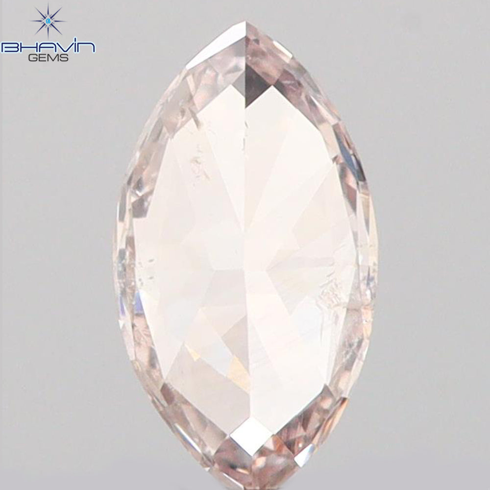 0.14 CT Marquise Shape Natural Loose Diamond Pink Color SI1 Clarity (5.03 MM)