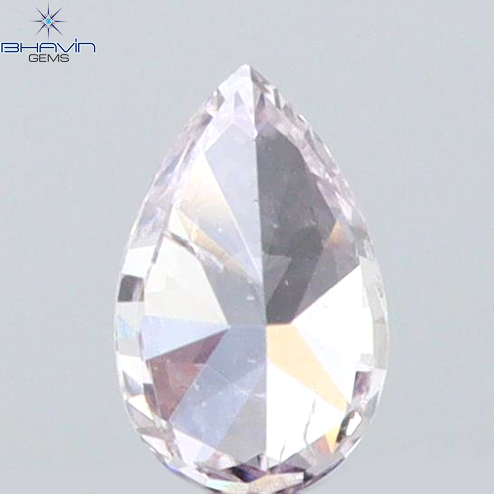 0.08 CT Pear Shape Natural Diamond Pink Color SI1 Clarity (3.47 MM)