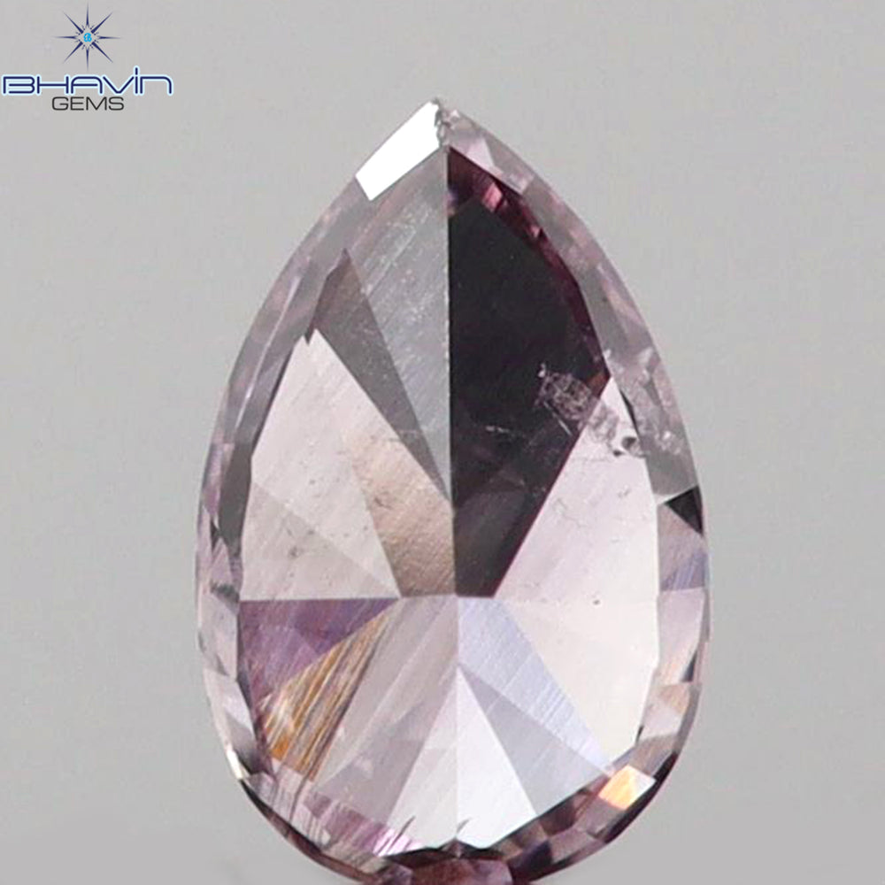 0.07 CT Pear Shape Natural Diamond Pink Color SI1 Clarity (3.35 MM)