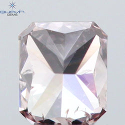 0.11 CT Radiant Shape Natural Diamond Pink Color SI1 Clarity (2.90 MM)