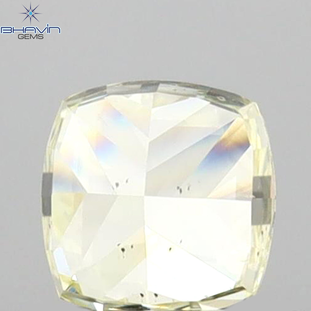 0.51 CT Cushion Shape Natural Diamond Yellow Color VS2 Clarity (4.26 MM)