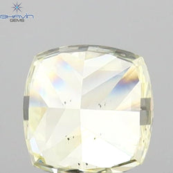 0.51 CT Cushion Shape Natural Diamond Yellow Color VS2 Clarity (4.26 MM)