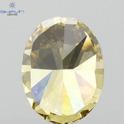 0.27 CT Oval Shape Natural Diamond Green (Chameleon) Color VS2 Clarity (4.42 MM)