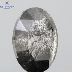0.72 CT Oval Shape Natural Diamond Salt And Papper Color I3 Clarity (6.62 MM)
