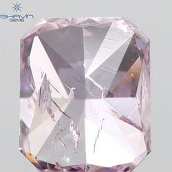 0.08 CT ラディアント シェイプ ナチュラル ダイヤモンド ピンク色 SI2 クラリティ (2.38 MM)